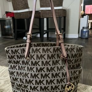 Michael Kors Brown Monogram Tote Bag